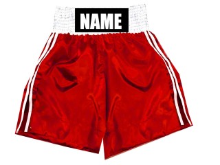Shorts Boxe Anglaise Personnalisé : KNBSH-026-Rouge